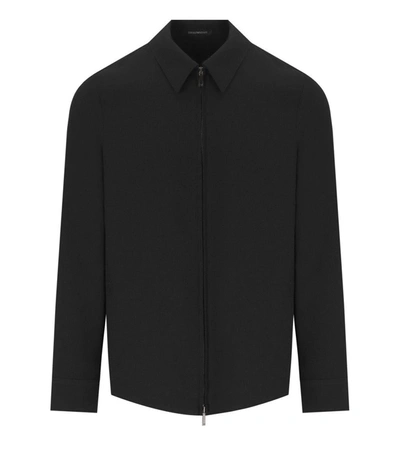 Ea7 Emporio Armani  Black Crepe Jacket