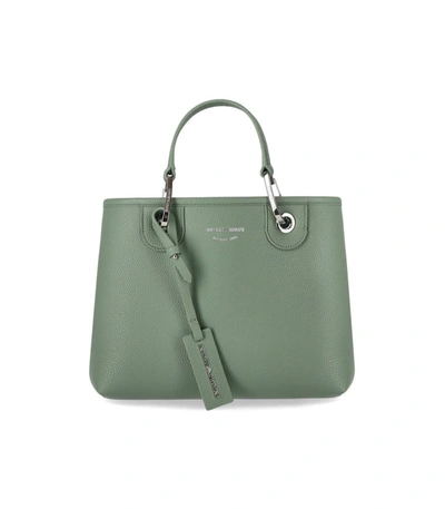 Ea7 Emporio Armani  Myea Sage Green Shopping Bag