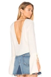 ANIMALE BELL SLEEVED BLOUSE IN WHITE.,52131338