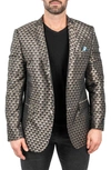 Maceoo Skullrepeat Brown Jacquard Blazer In Brown