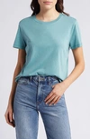 Treasure & Bond Relaxed Crewneck Cotton T-shirt In Green Seaglass