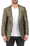 Maceoo Skullrepeat Green Jacquard Blazer In Green