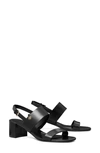 Tory Burch Double T Slingback Sandal In Perfect Black / Perfect Black