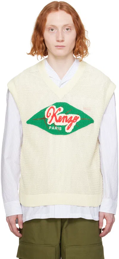 Kenzo Vest In Blanc Casse