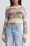 BDG URBAN OUTFITTERS STRIPE OPEN STITCH SWEATER