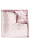 Eton Silk Pocket Square In Pink