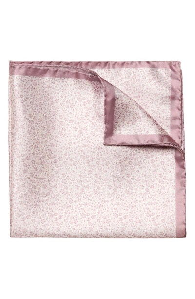 Eton Silk Pocket Square In Pink
