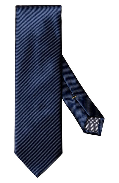Eton Men's Solid Silk Twill Tie In Navy