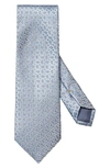 Eton Woven Silk Classic Tie In Light Blue