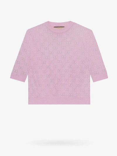 Gucci Gg Knit Short In Pink