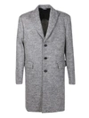 Dolce & Gabbana Single-breasted Grey Wool Coat In Grey