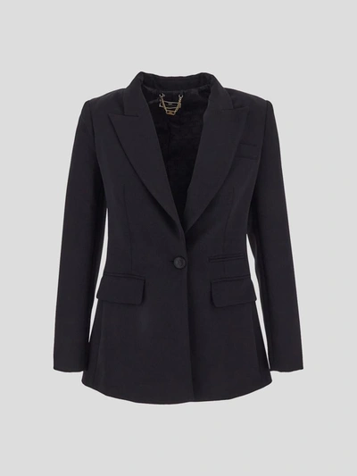 Elisabetta Franchi Single-breasted Blazer In Black