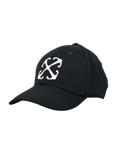 Off-white Arrow Drill Baseball Hat In Black