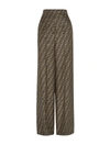 FENDI BROWN SILK TROUSERS