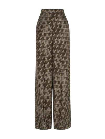 Fendi Trousers In W Tobacco