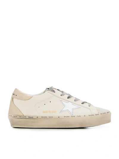 Golden Goose Hi Star Trainers In White