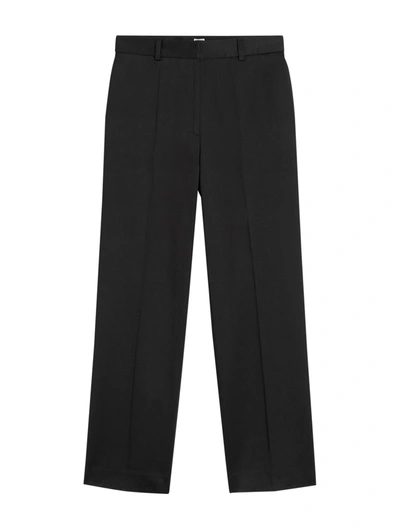 Totême Straight Satin Trousers In Black