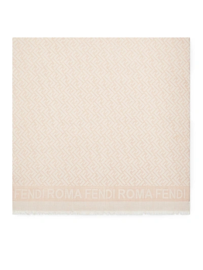 FENDI WOOL AND SILK BLEND SHAWL