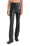STEVE MADDEN CITRINE PULL-ON FAUX LEATHER FLARE PANTS
