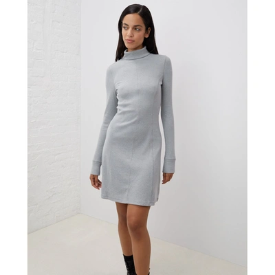 Upwest Cozy Rib Mini Dress In Grey