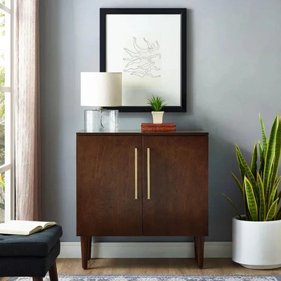 Crosley Furniture Everett Accent Cabinet In Brown