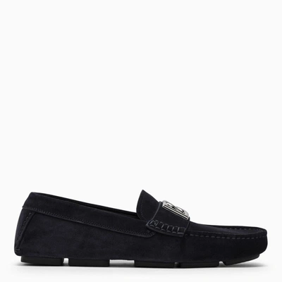 DOLCE & GABBANA DOLCE&GABBANA SUEDE LOAFER WITH LOGO