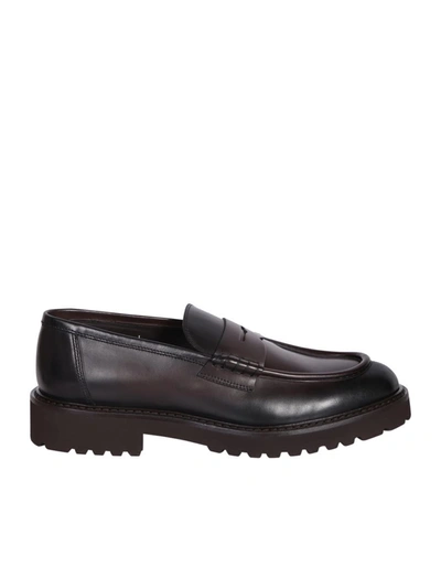 Doucal's Leather Loafer In Brown