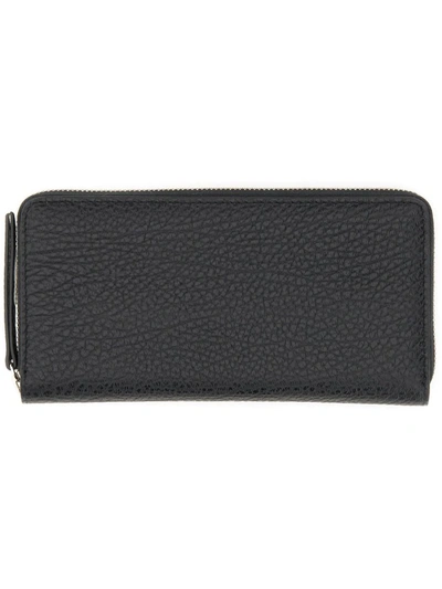 Maison Margiela Leather Wallet Unisex In Black