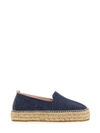 Manebi Manebí Leather Espadrille In Blue