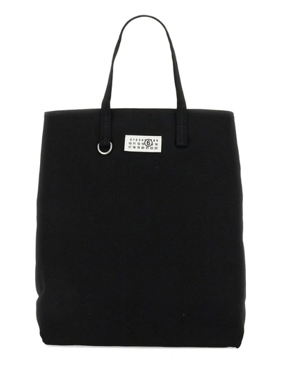 Mm6 Maison Margiela Large Shopping Bag In Black