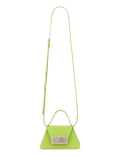 Mm6 Maison Margiela Numeric Leather Mini Bag In Green