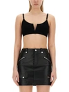 MOSCHINO JEANS MOSCHINO JEANS CROP TOP WITH LOGO