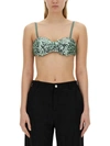 Moschino Sequined Top In Baby Blue