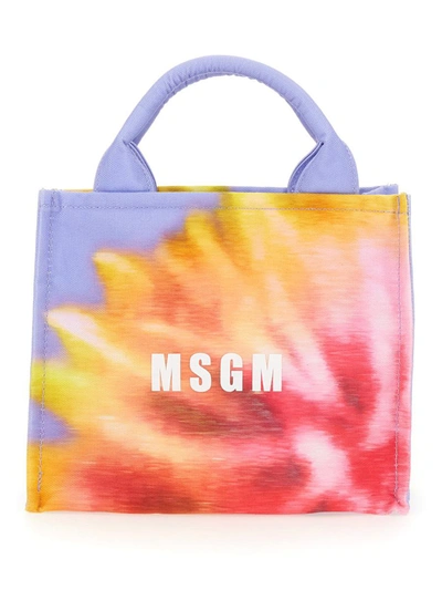 MSGM MSGM SMALL TOTE BAG WITH DAISY PRINT
