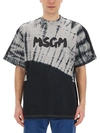 MSGM MSGM T-SHIRT WITH NEW BRUSHED LOGO