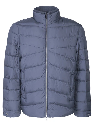 Woolrich High-neck Zip-up Padded Jacket In Blue