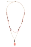 ZAXIE BY STEFANIE TAYLOR BEADED LAYERED NECKLACE