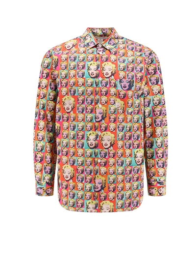 Comme Des Garçon Shirt Andy Warhol Cotton Shirt In Multicolor