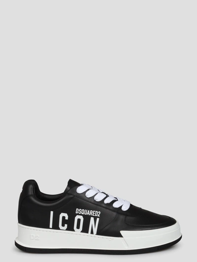 Dsquared2 Canadian Lace-up Low Top Sneakers In Black