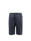 HEVO COTTON AND METAL BERMUDA SHORTS WITH PINCES
