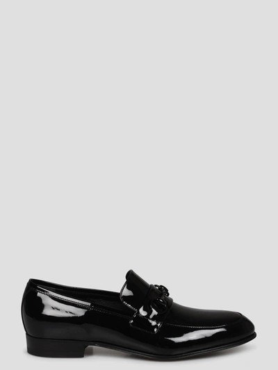 Gucci Ed Patent Leather Sneakers In Black