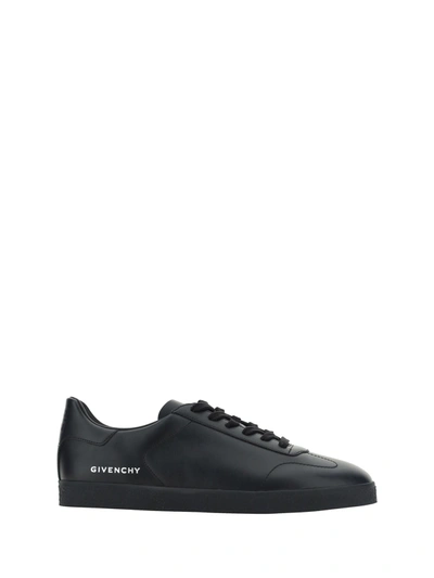 Givenchy Town Leather Sneakers In Black