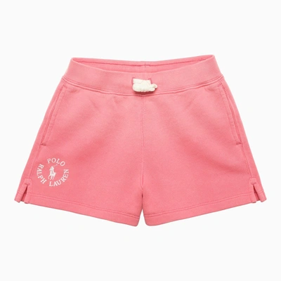 Polo Ralph Lauren Kids' Pink Cotton Shorts With Logo