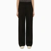 GOLDEN GOOSE GOLDEN GOOSE WIDE BLACK WOOL TROUSERS