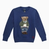 POLO RALPH LAUREN BEACH ROYAL SWEATER WITH COTTON INLAY