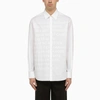VALENTINO WHITE COTTON SHIRT WITH LETTERING PRINT