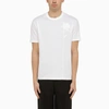 VALENTINO VALENTINO WHITE COTTON T-SHIRT WITH EMBROIDERY