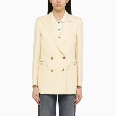 Blazé Milano | Cream-coloured Savannah Jacket In Linen And Silk In White