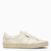 Golden Goose Soul Star Leather Low-top Sneakers With Used Effect In White
