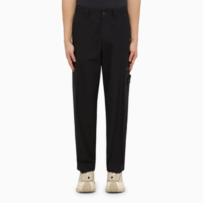 STONE ISLAND REGULAR NAVY BLUE COTTON TROUSERS